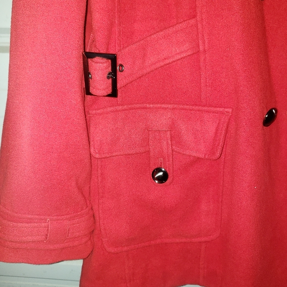 Plus Size 4X 30/32 Maggie Barnes Red Peacoat jacket winter coat warm new - Picture 2 of 5